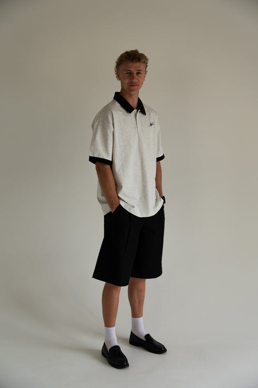 Sunday Club Polo - Heather Grey