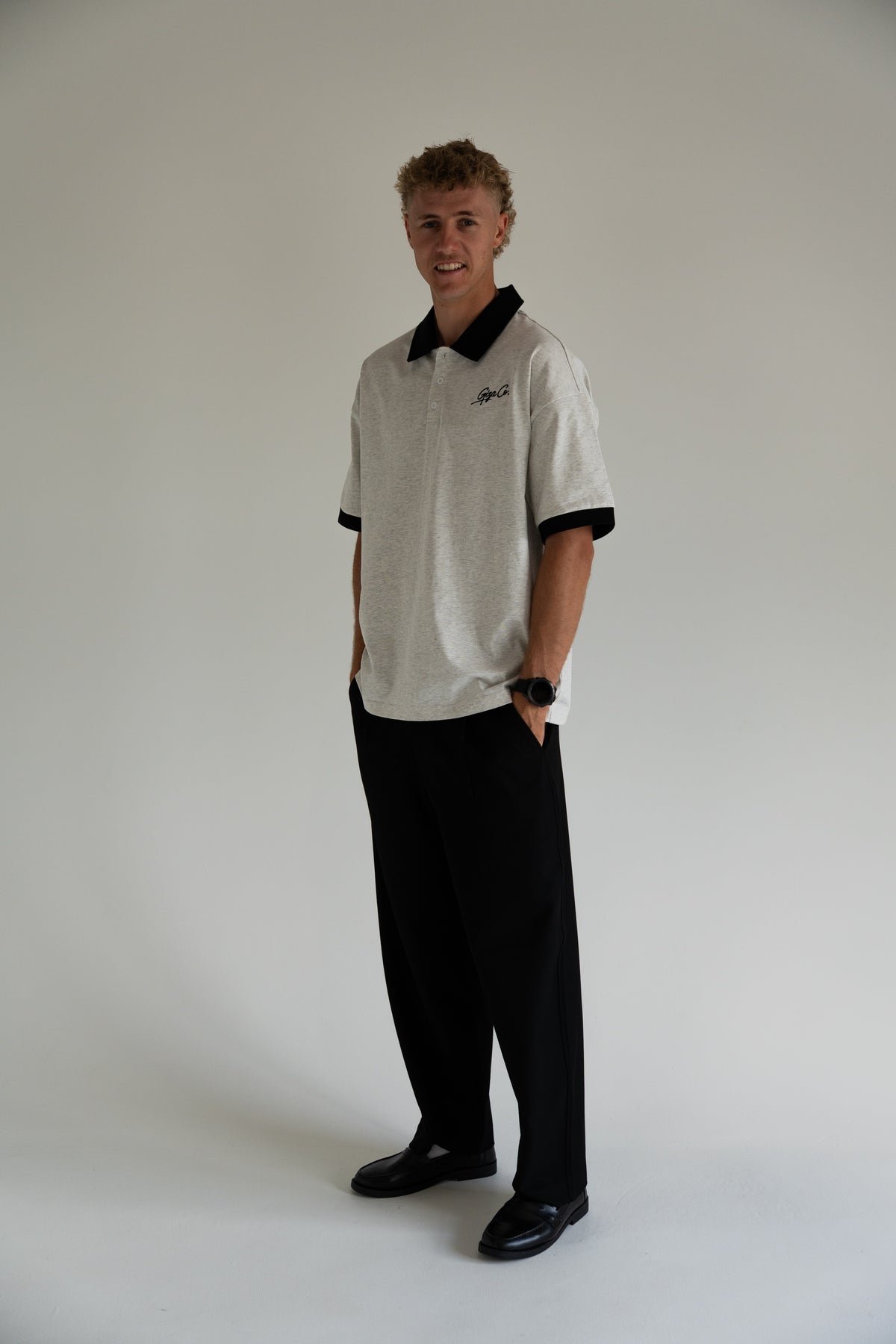 Sunday Club Polo - Heather Grey